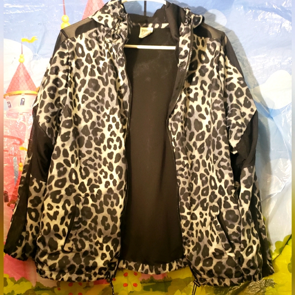 XS Victoria Secret Pink Black Leopard Jacket